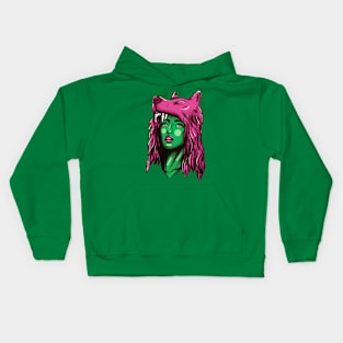 Lady Wolf Kids Hoodie